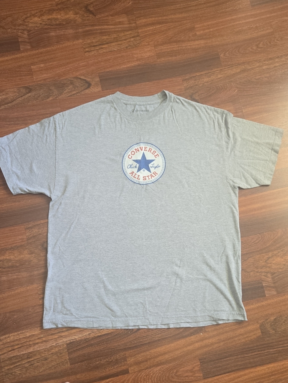Converse Gray Short Sleeve Tee with Blue Star Logo
